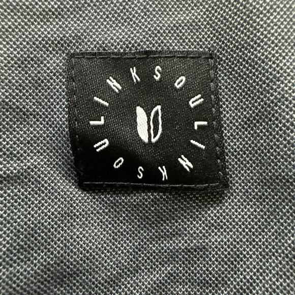 Linksoul Golf Polo Shirt Mens Small Performance Charcoal Gray Breathable Fabric - Picture 2 of 8